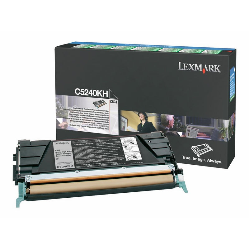 Lexmark C5240KH High Yield Return Program Black Toner Cartridge for C524, C534