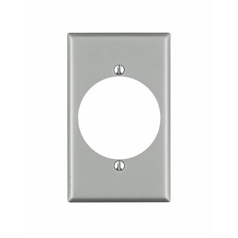 Leviton 4927 1-Gang Flush Mount 2.15 Inch Dia. Device Receptacle Wallplate, Standard Size, Steel, Device Mount, Aluminum