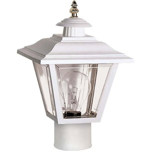 Nuvo SF77/899 Coach Post Lantern with Acrylic Panels, White