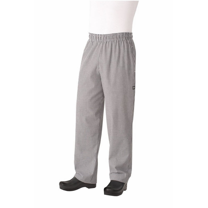 Chef Works Men's Essential Baggy Chef Pant, Small Check, Medium