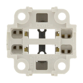 Leviton 26725-419 26W 32W 42W 4-Pin, 10mm Compact Fluorescent Lampholder, White