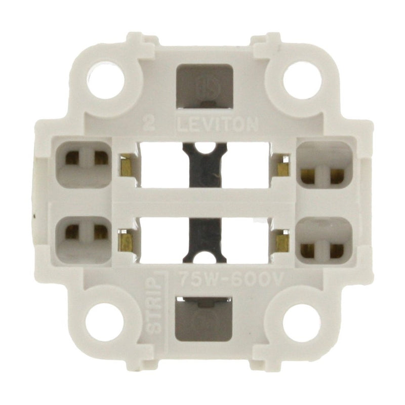 Leviton 26725-419 26W 32W 42W 4-Pin, 10mm Compact Fluorescent Lampholder, White