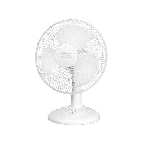 Lakewood Oscillating Table Fan, 12 Inch (LDF1210B-WM)