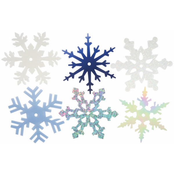 Creative Impressions CI63021 2-Inch Shimmer Snowflakes, Large, 50 Per Package