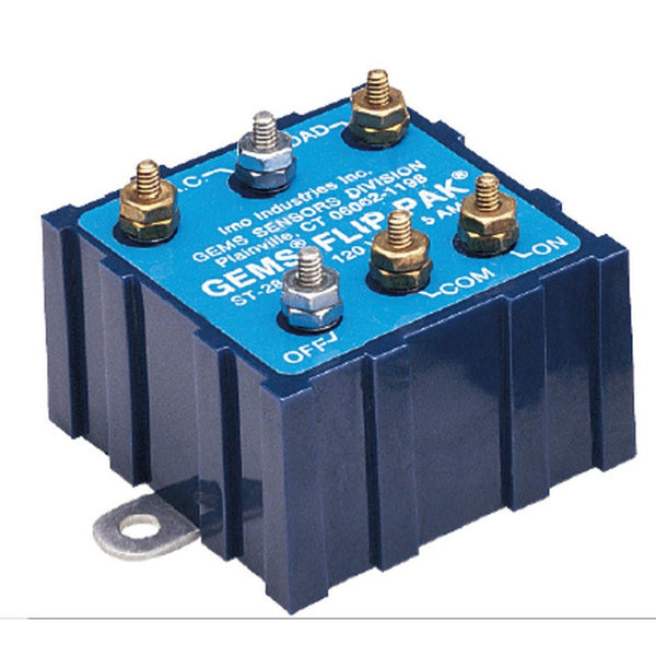 Gems Sensors 28196 Flip-Pak Non-Intrinsically Safe Relay, 100 to 130 VAC, 5A AC Current