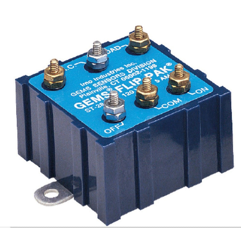 Gems Sensors 28196 Flip-Pak Non-Intrinsically Safe Relay, 100 to 130 VAC, 5A AC Current