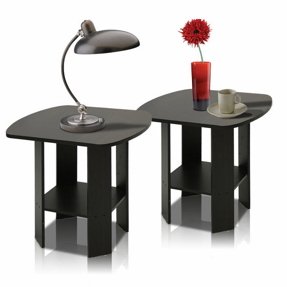 Furinno 2-11180EX Simple Design End Table Set of Two, Epsresso (Espresso)