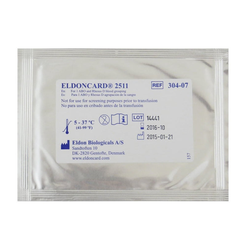 Eldoncard Blood Type Test (Complete Kit) - Air Sealed Envelope, Safety Lancet, Micropipette, Cleansing Swab