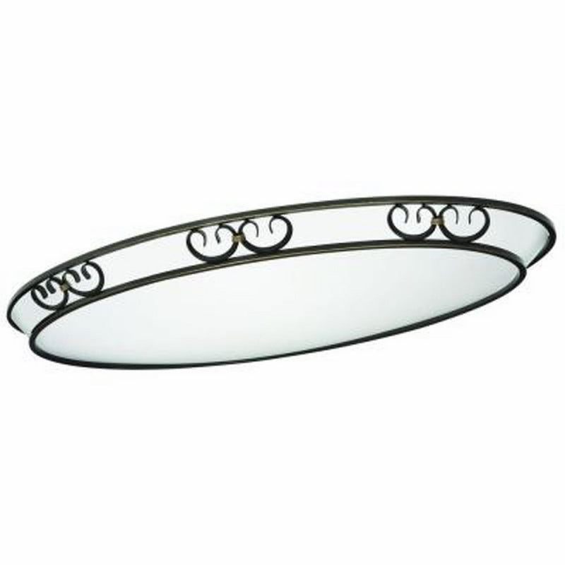 Lithonia Lighting 10829 BZA Fluorescent Oval Artisten Flush Mount, Bronze