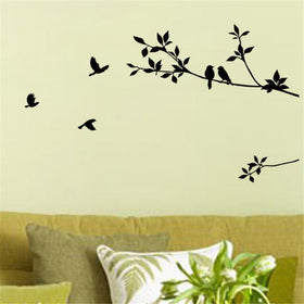 Picniva Birds Flying Tree Branches Wall Sticker Vinyl Art Decal Mural Home Decor