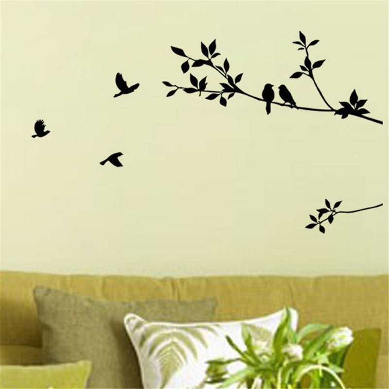 Picniva Birds Flying Tree Branches Wall Sticker Vinyl Art Decal Mural Home Decor