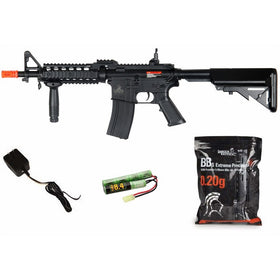 Lancer Tactical M4 CQBR AEG Metal Gears CM16 Raider w/BATTERY & CHARGER