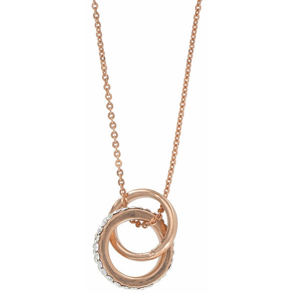 First Blush Rose Gold Pendant, Double Ring