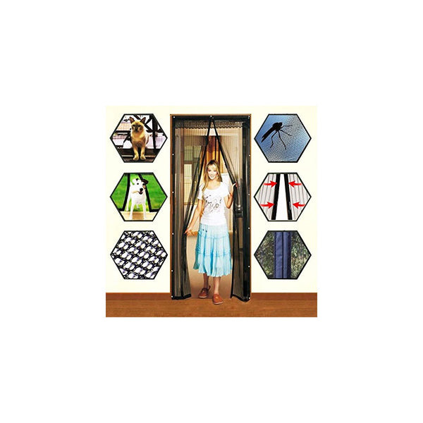 Mosquito Door Net Mesh Screen Bug Fly Pet Patio Hands Free Magnetic Magic Closer