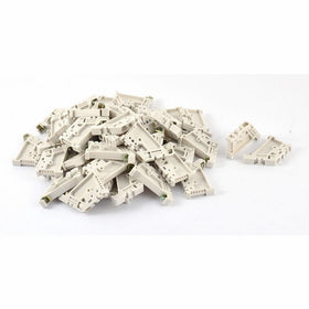 50Pcs 35mm DIN Rail Terminal Block End Stopper Mounting Clips