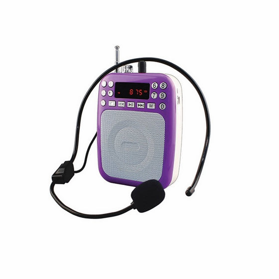 Supersonic SC-1397 Rechargeable Voice Amplifier LED Display/Bluetooth/FM/USB/SD In - PURPLE