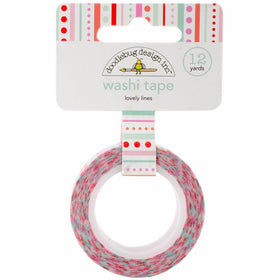 Doodlebug 4986 Washi Tape, 15mm x 12 yd, Sweet Things Lovely Lines, Multicolor