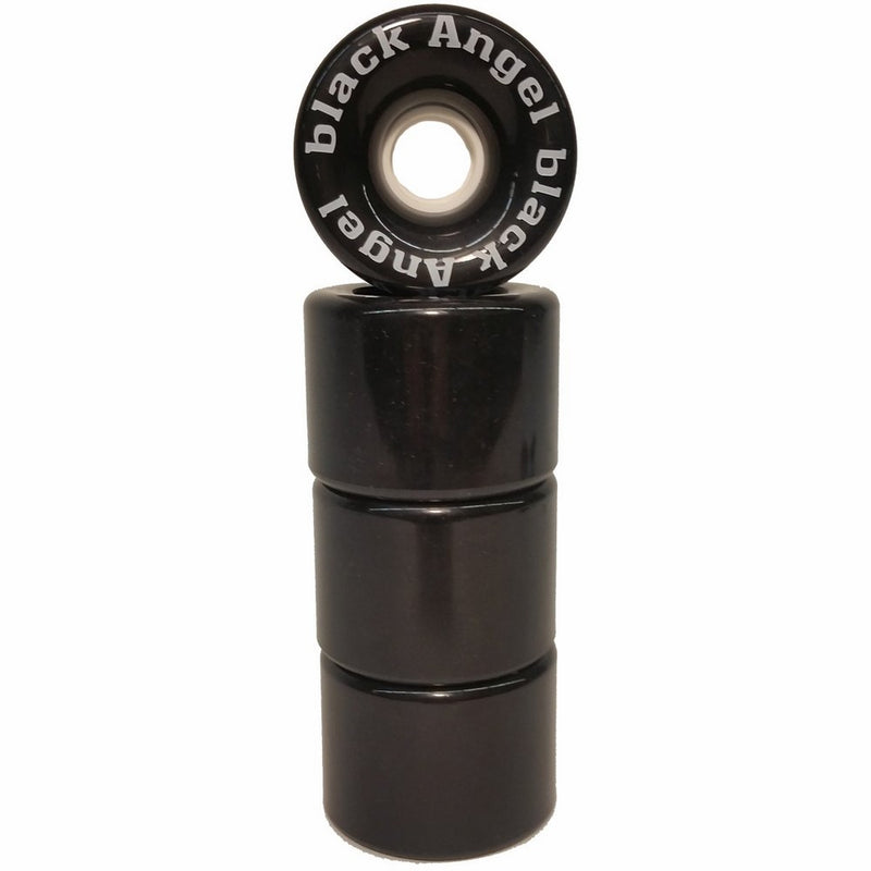 Black Angel 70mm 82A Longboard Wheels (Set of 4), Black
