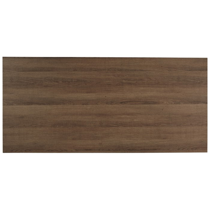 Wooden Gaming Desk with LED Back Light and 2 USB Ports, Brown and Gray