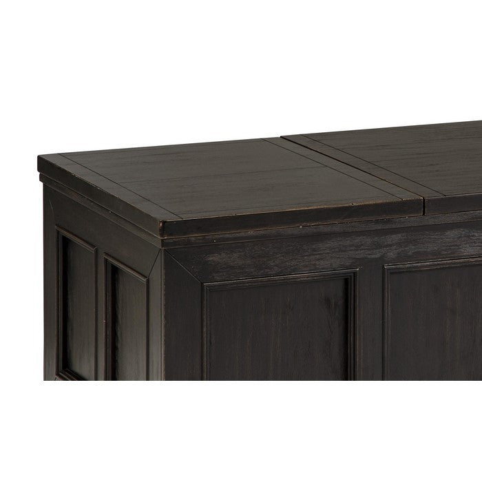 Wooden Lift Top Cocktail Table with Trunk Storage, Dark Brown