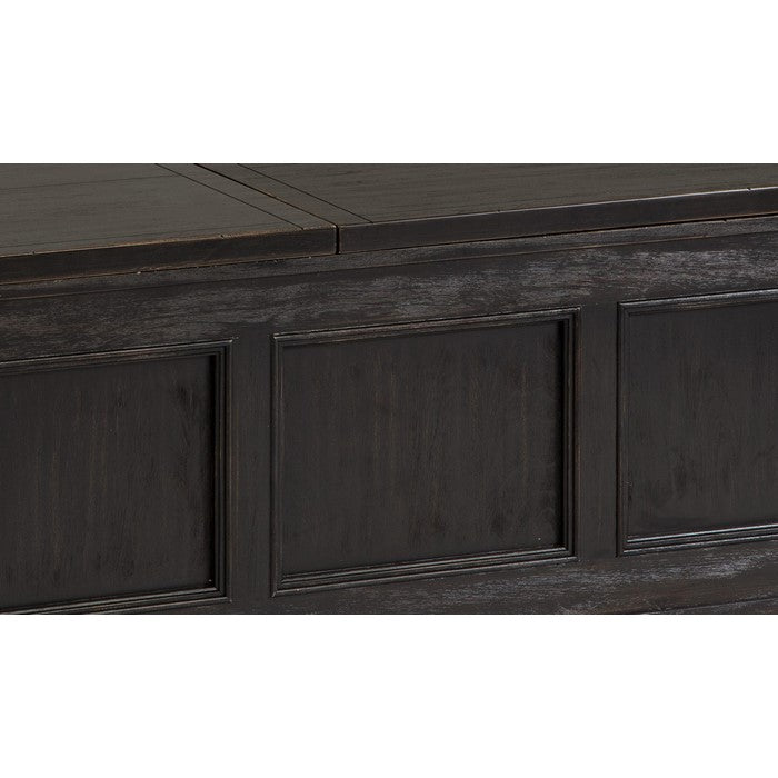 Wooden Lift Top Cocktail Table with Trunk Storage, Dark Brown