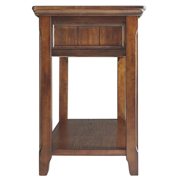 Wooden Sofa Table with 2 Drawers and 1 Bottom Shelf, Dark Brown