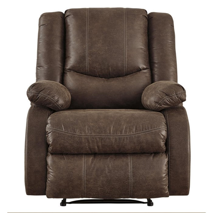 Wooden Zero Wall Recliner with Pillow Top Arms and Tufted Back, Brown