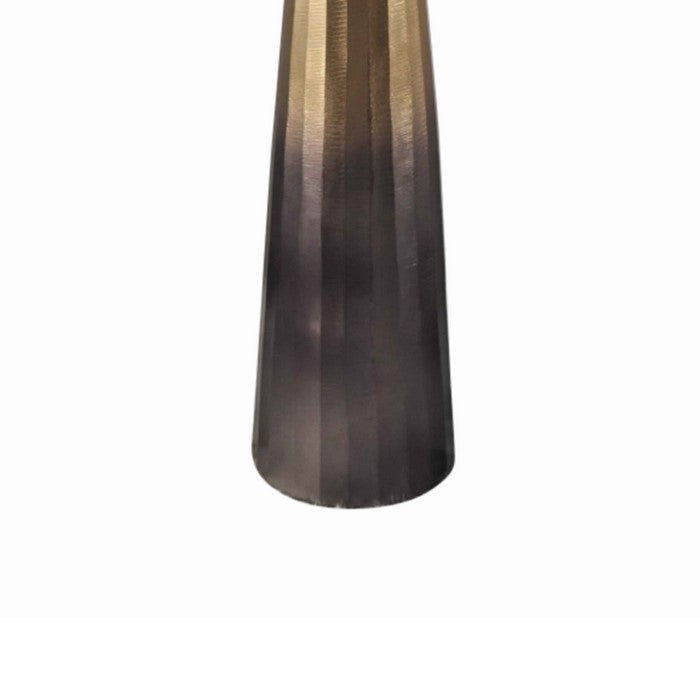 19 Inch Aluminum Pillar Type Candle Holder with Round Tray Top, Bronze