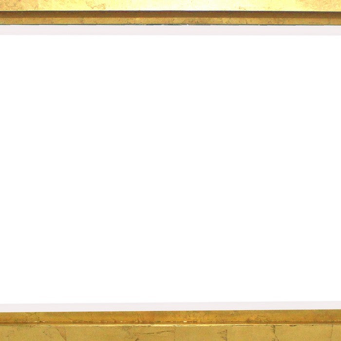 Contemporary Style Rectangular Wooden Frame Wall Mirror, Gold and Silver