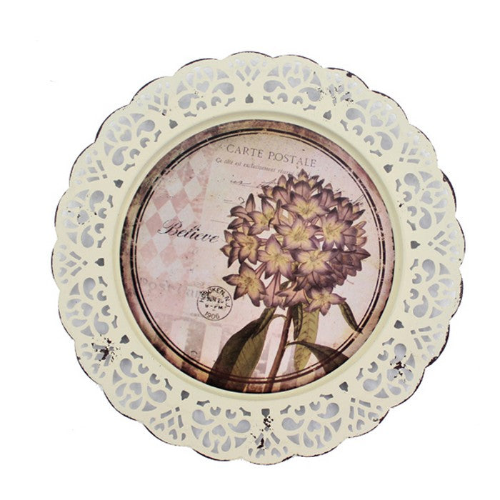 4 Piece Plate Design Wall Decor with Nature Inspired Theme, Multicolor