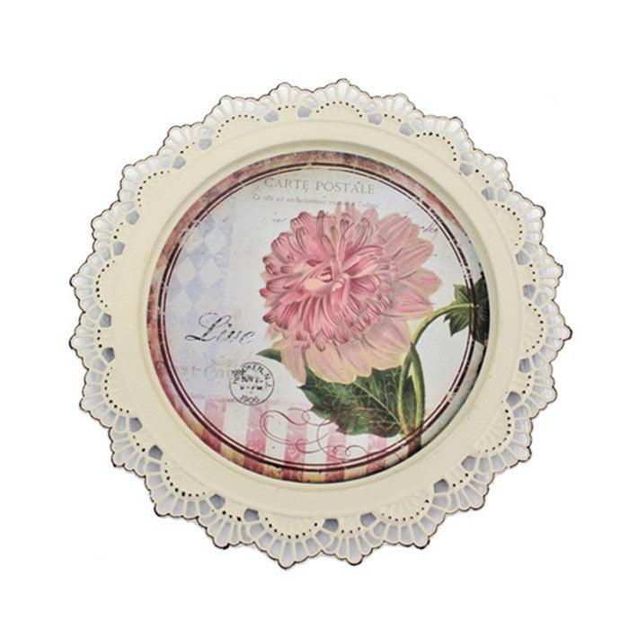 4 Piece Transitional Plate Design Wall Decor with Nature Theme, Multicolor