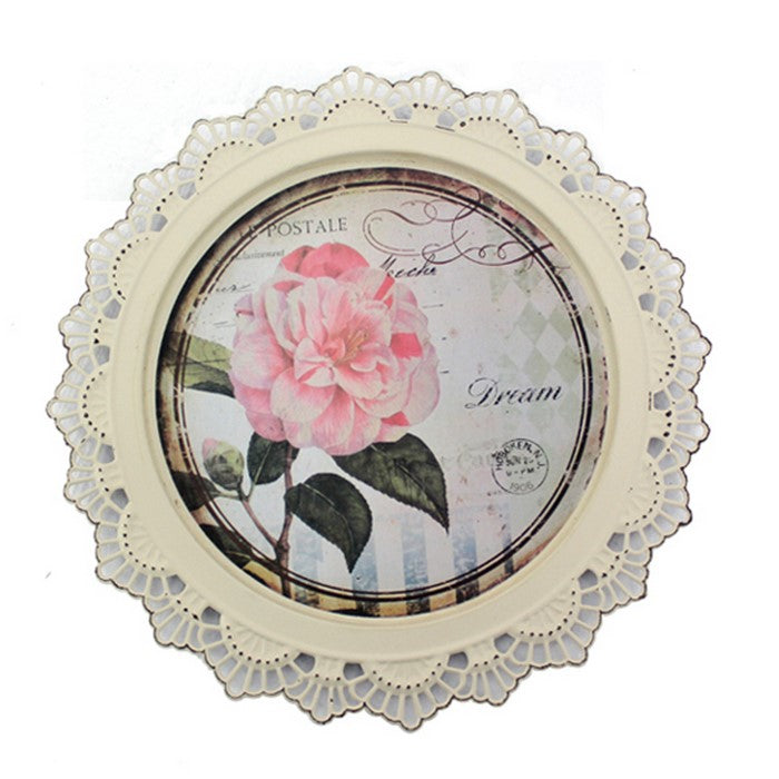 4 Piece Transitional Plate Design Wall Decor with Nature Theme, Multicolor