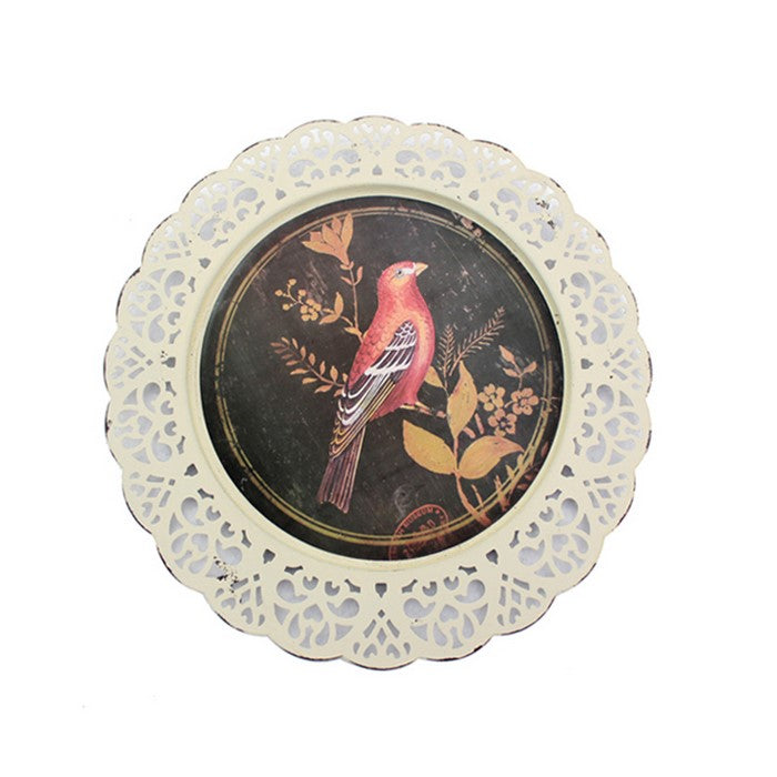4 Piece Transitional Plate Design Wall Decor with Nature Theme, Multicolor