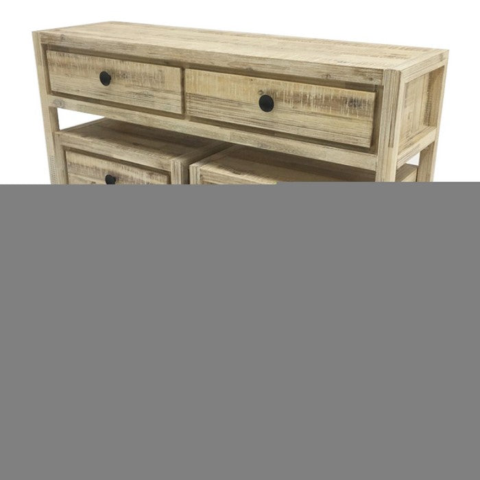 Farmhouse Style One Console and Two End Table Set, Brown