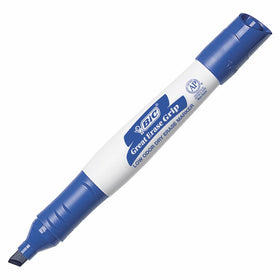 BIC Great Erase Grip XL Dry Erase Whiteboard Markers, Chisel Tip, Blue, 12 per Box (GDEM11-BE)