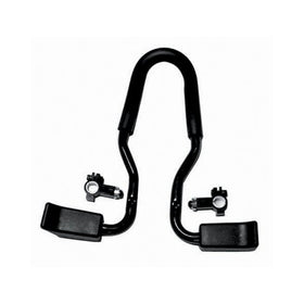 Tri Black Alloy Bicycle Handlebar, 25.4mm, w/ Rubber Grips