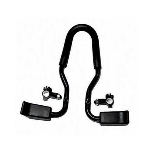 Tri Black Alloy Bicycle Handlebar, 25.4mm, w/ Rubber Grips