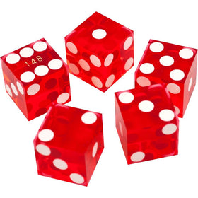 Trademark Poker 10-DC19RED19mm A Grade Serialized Set of Casino Dice (Red)