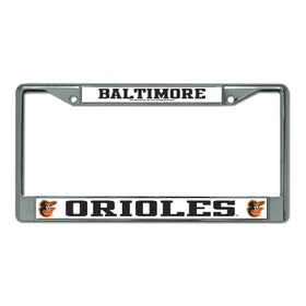MLB Baltimore Orioles Chrome License Plate Frame