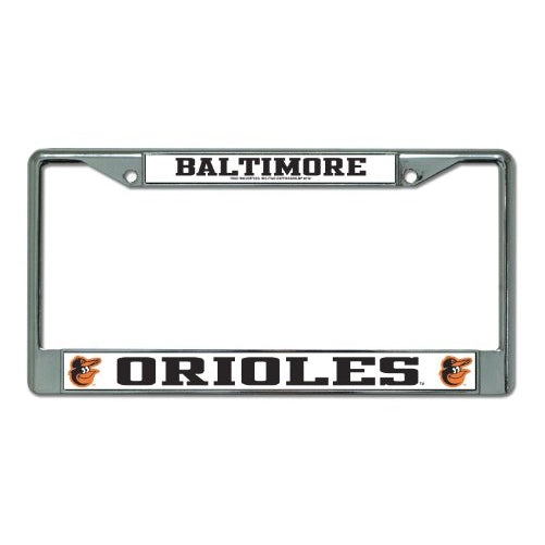 MLB Baltimore Orioles Chrome License Plate Frame