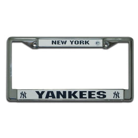 MLB New York Yankees Chrome License Plate Frame