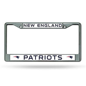 NFL New England Patriots Chrome License Plate Frame