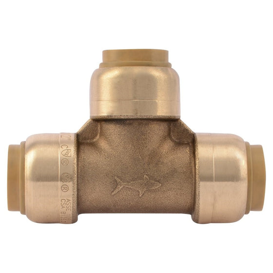 SharkBite U362LFA Tee Plumbing Fitting Pipe Connector, 1/2 Inch, PEX Fittings, Push-to-Connect, Copper, CPVC