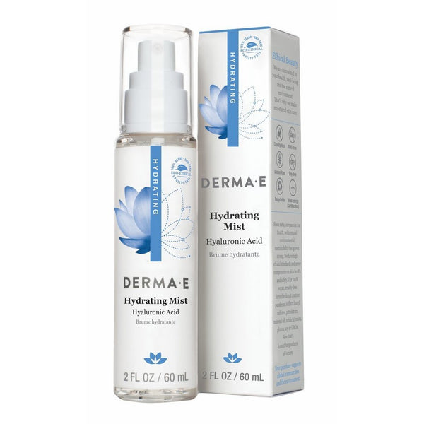 DERMA E Hydrating Mist with Hyaluronic Acid, 2 Fl oz