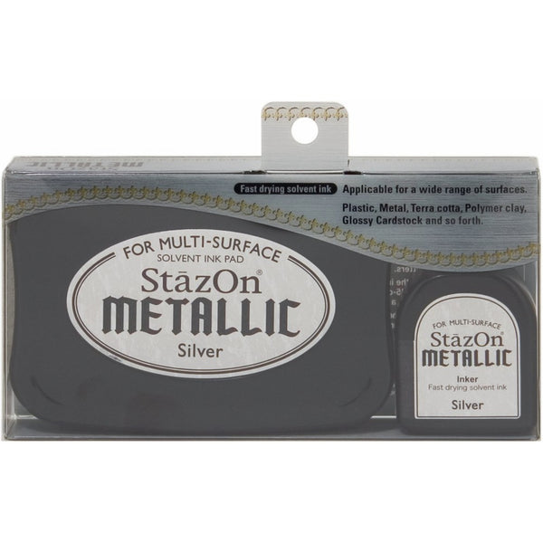 Tuskineko Stazon Metallic Ink Kit, Silver