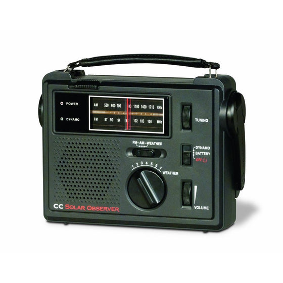 C Crane CC Solar Observer Wind Up Radio with AM FM Weather and built in LED Flashlight COBS