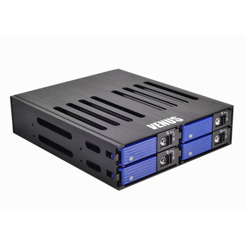 AMS Venus Mobile Rack DS-524SSBK 2.5" x 4 SATA Backplane drive Cage Hot Swap Removable Hard Drive Kits SAS/SSD/SATA RAID Ready