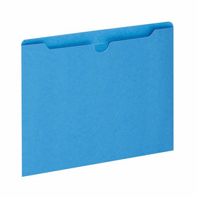 Globe-Weis/Pendaflex Colored File Jackets, Reinforced Tab, Flat, Letter Size, Blue, 100 Jackets Per Box (B3010DTBLU)