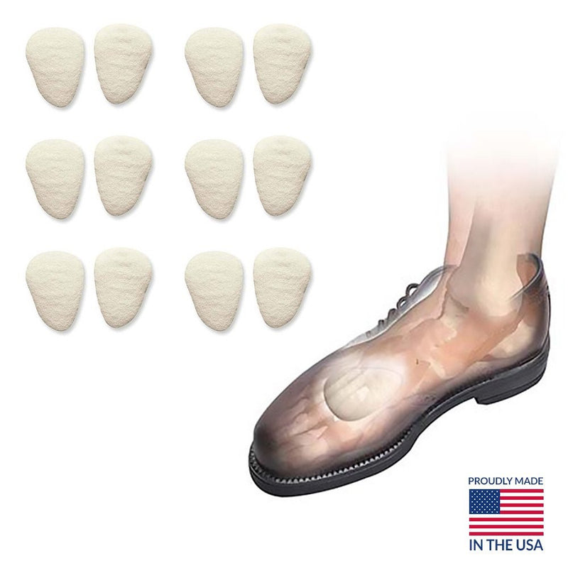 Metatarsal Pads, Metatarsal Foot Pads for Pain Relief, Mortons Neuroma Pads Felt - Small,1/4" - (Pack of 6 Pairs) - Hapad