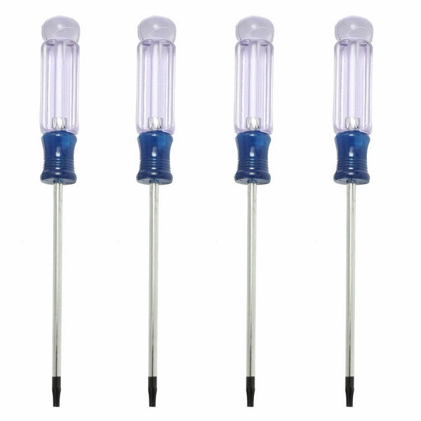 uxcell Clear Blue Grips T5 T6 T8 T10 Torx Screwdriver Bit 4 Pcs